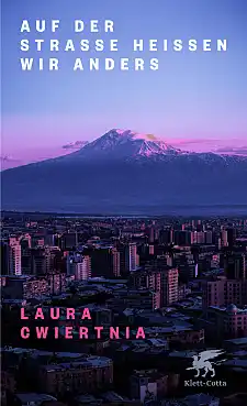 Bild von einer Stadt mit Bergen im Hintergrund.